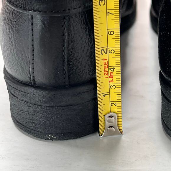 Miz Mooz Suzy Pebbled Leather Buckle Boot Ruched Zip Up Black Women's 39/8.5 NWB - Picture 8 of 11